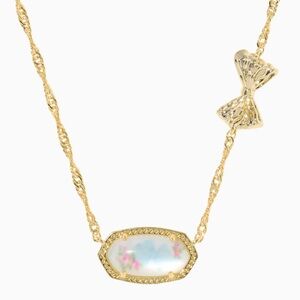 kendra scott x loveshackfancy rosa beaux blue bow elisa necklace